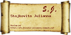 Stojkovits Julianna névjegykártya